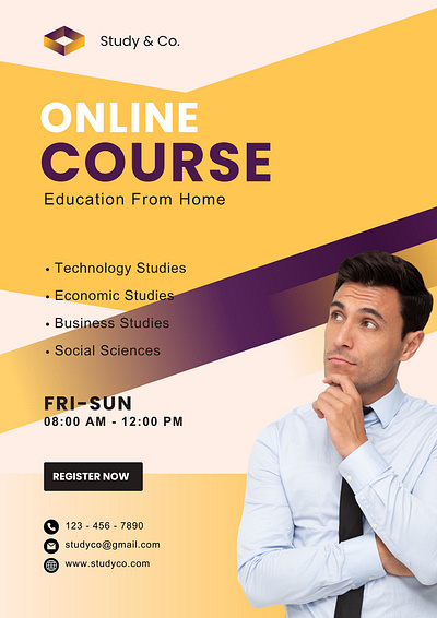 Online Course poster banner design branding design flyer graphic design poster social media poster