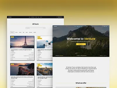 Venture — Travel & Tours Agency Framer Template design framer framer agency template framer landing page framer template framer website landing page travel agency travel agency template ui ux web design website website template