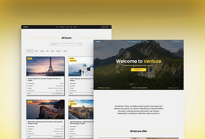 Venture — Travel & Tours Agency Framer Template design framer framer agency template framer landing page framer template framer website landing page travel agency travel agency template ui ux web design website website template