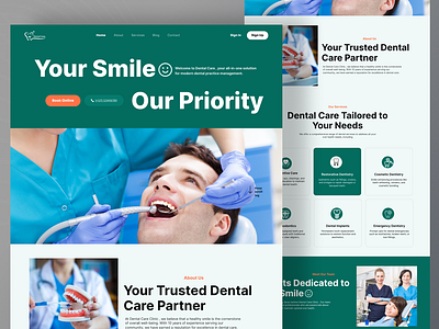 Dental Care Saas Landing Page branding deltal care saas landing page dental care dental care website dental website design dentist dental dentist life design doctor website graphic design inspiration lanidng page medical doctor minimal modern design teeth smile trendy design ui ux website