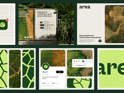 Area - land sales service: visual identity agro area branding land land lot land sales logo property real estate visual identity