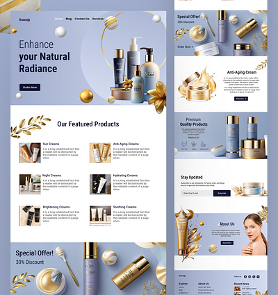 Beauty Product Website Design beauty product website ecommerce store ecommerce website fashion website figma landing page ui design ui ux web design template website design website inspiration