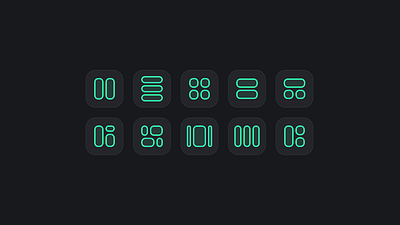 Snapping Layout Pattern align icon alignment icon icon design icongraphy iconpack icons patterns snapp snapping layout stroke vectoricons