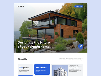 Real Estate Landing Page - DailyUI #003 003 company landing page daily ui dailyui landing page landing page website modern landing page real estate real estate landing page ui ui design uxui uxui design website website design