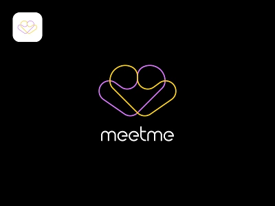 Meetme logo, Dating app logo design best logo desihner brand identity branding couple dating dating app logo dating logo heart logo logo design logodesigner logos logotype love love logo match minimalist logo relationship simple line art tinder