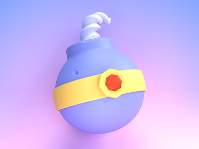 Pastel Bomb 💣 3d 3d art 3d game 3d illustrations 3d object animation blender bomb c4d lowpoly pastel