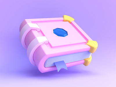 Pastel Book 📖 3d 3d art 3d book 3d game 3d icons 3d illustrations 3d object 3d render 3d visualization 3d website animation blender c4d design graphic design illustration lowpoly motion pastel ui