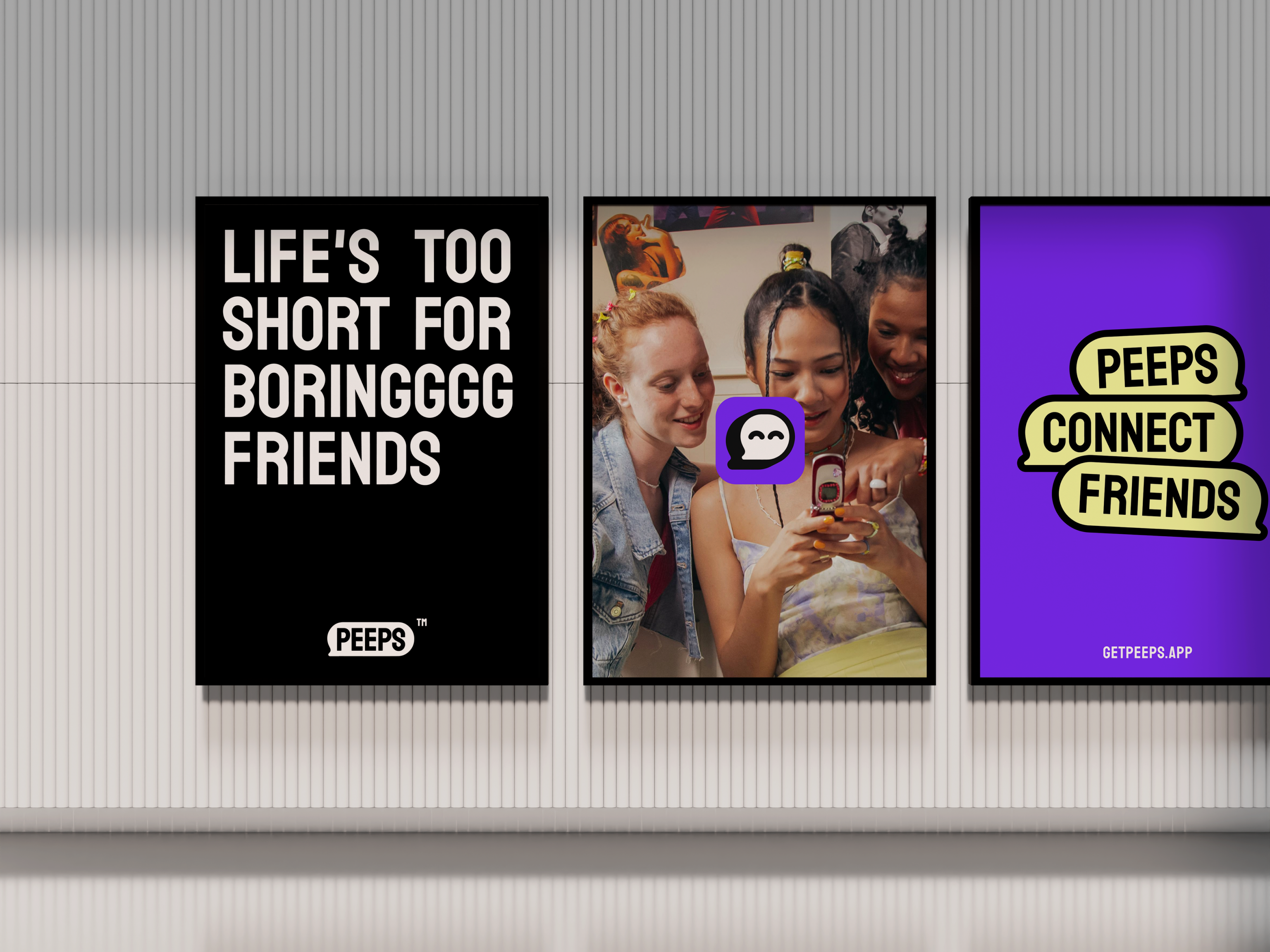 Peeps Social App Branding app branding branding chat app friends app gen z logo design social app