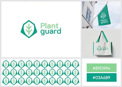 Plant guard Logo design brand identity branding custom design fiverr flat graphic design guard health icon illustration logo minimal natural organic plant plantation security sketch vector