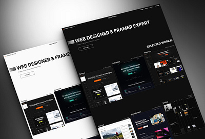 Ash — Portfolio Framer Template dark theme design framer framer portfolio template framer template framer website minimal personal template portfolio portfolio template ui ux web design website website template