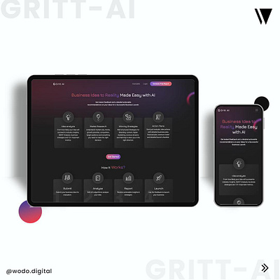 Turn Your Business Idea into Reality with GRITT AI. branding graphic design product design