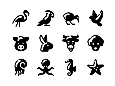 Stamp icons animals birds design icon icons set logo stamp svg vector wildlife