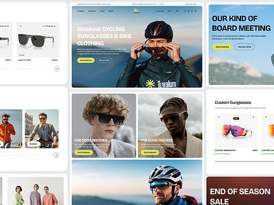 Blockout - Sunglasses website artiflow design e commerce eyewear glasses halal design landing page packing product shop shopping spring summer sun sunglasses ui weather web web design website