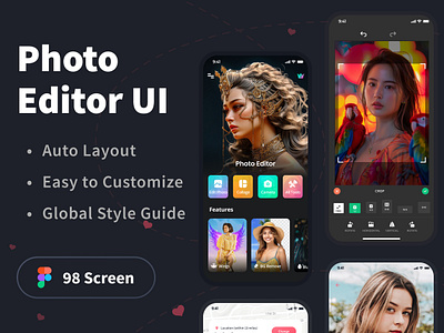 AI Photo Editor android app best ui branding figma free free ui graphic design ios logo mobile mockup photo edito tranding ui user experience design user interface design ux