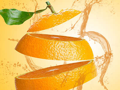 Photo Manipulation of Orange branding design graphic design