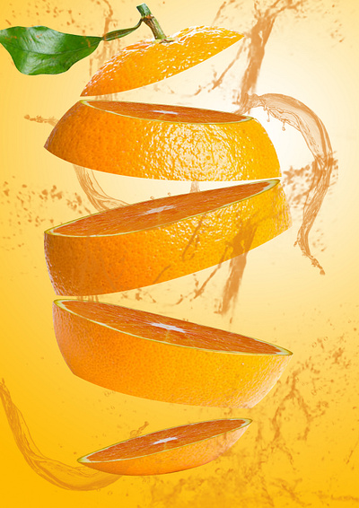 Photo Manipulation of Orange branding design graphic design
