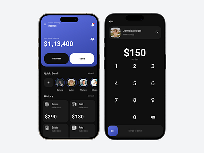 Payment App UI minimal uiux ux design