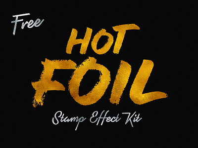 Free Hot Foil Stamp Effect Kit foil effect free design resource free design resources freebie freebies hot foil effect photoshop effect photoshop layer styles