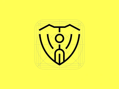 VanMoof Anti-Theft Icon badge icon bicycle bike brand icons clean icon gps icon icon icon designer icon grid icon set iconography icons illustration illustrator line icon minimal icon security icon vanmoof vector yellow