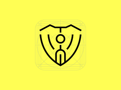 VanMoof Anti-Theft Icon badge icon bicycle bike brand icons clean icon gps icon icon icon designer icon grid icon set iconography icons illustration illustrator line icon minimal icon security icon vanmoof vector yellow
