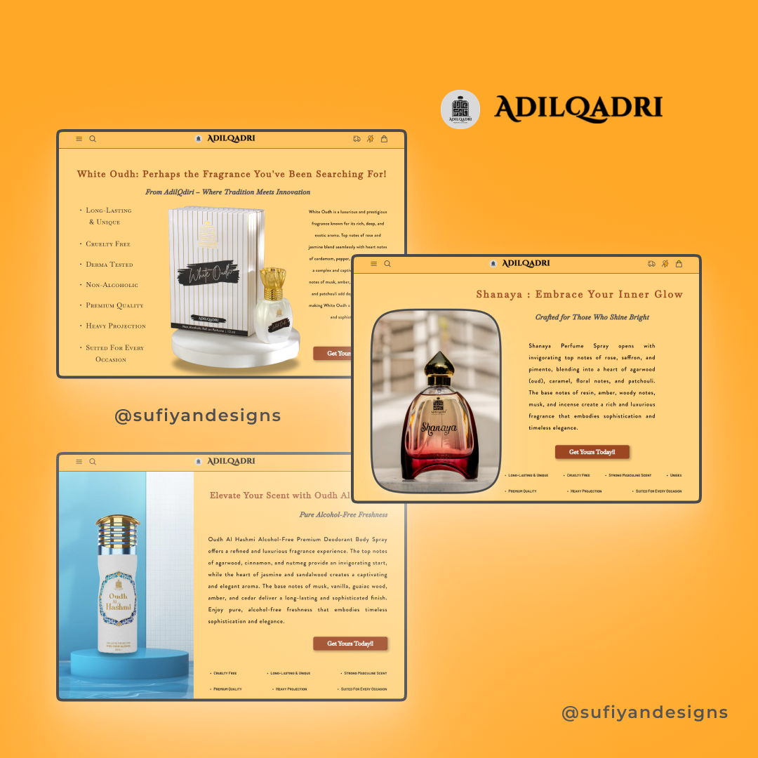 Perfume Hero Section Deisgn! adilqadri attar branding design figma freelance landing page perfume ui uidesign uiux web webdesign