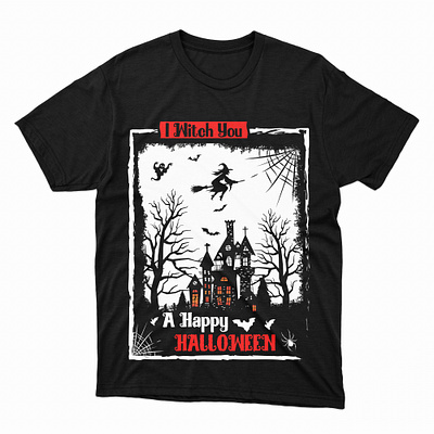 I Witch You A Happy Halloween T-Shirt amazon tshirt bulking halloween halloween t shirt halloween tshirt halloweentshirt pod scary scary halloween streetweer t shirt t shirt design tshirt tshirtdesign tshirts typography usa halloween