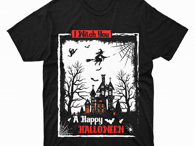 I Witch You A Happy Halloween T-Shirt amazon tshirt bulking halloween halloween t shirt halloween tshirt halloweentshirt pod scary scary halloween streetweer t shirt t shirt design tshirt tshirtdesign tshirts typography usa halloween