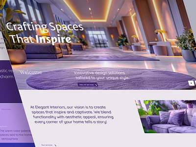 Interior Website Design agency design interface interior landing landing page minimal popular shot treandy ui uidesign visual web design web ui website