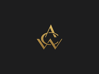 ACW a acronym advisor branding business c calligraphy crest design finance identity illustration initialls lettering logo minimal name personal simple w