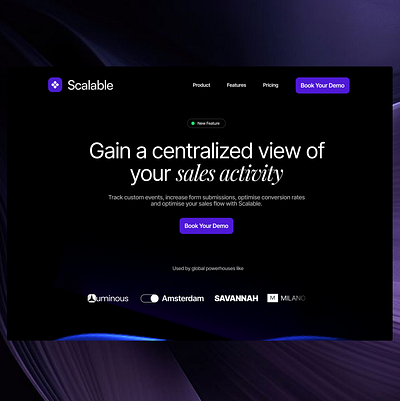 SaaS Website figmadesign landing page modern design saas website ui