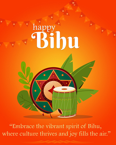Bihu festival social media post branding design graphic design