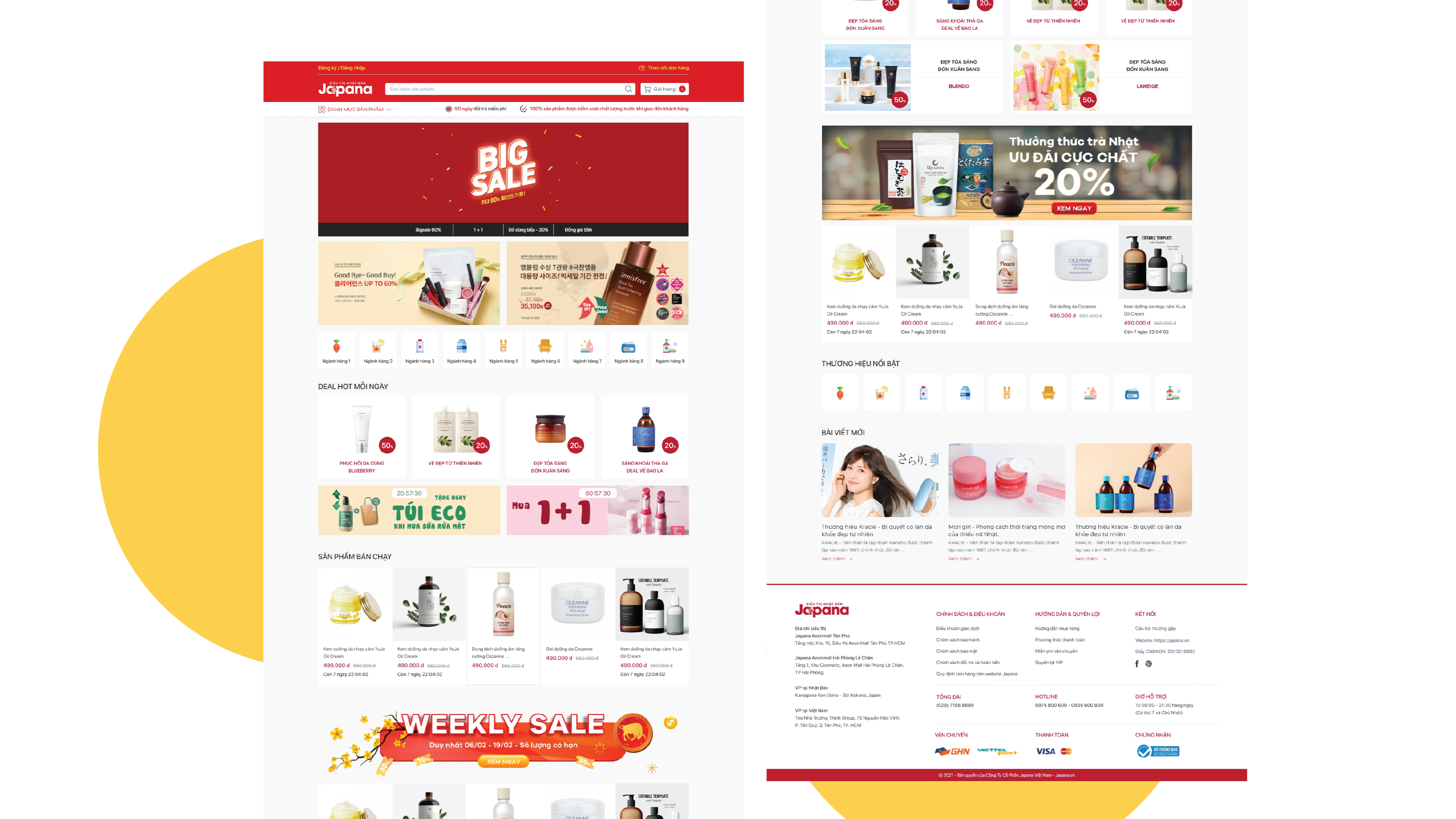 E-commerce website: Home & Order management ui