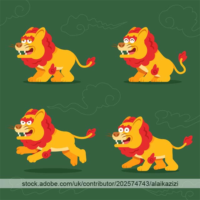 Beast Myth Lion Cartoon Character adobestock animal character flat illustration lion vector