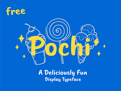 Pochi Typeface cute font free design resource free design resources free font freebie freebies fun font happy font
