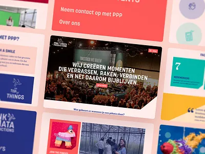 PPP Website big typography colorful colors landing page typography website