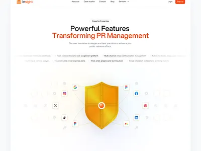 Insight - Features ✨ design feature feature hero features figma graphic design illustration landing page shield ui ux