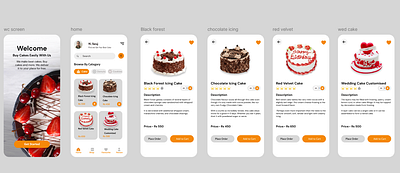 cake ordering app branding graphic design ui