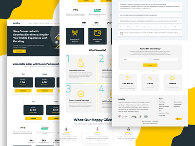 Katshing B2C Website Landing Page b2c design figma landing page network provider ui uiux ux website