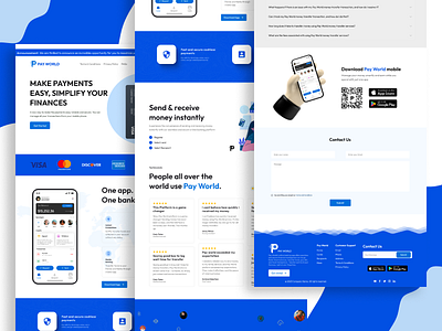 PayWorld Banking Website banking design figma landing page online banking transactions ui ux website