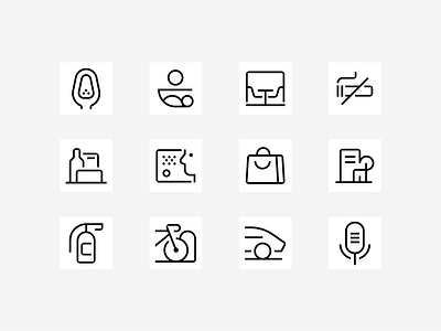 Odido Wayfinding Iconography branding car icon design icon design icon designer icon development icon set iconography icons illustration illustrator line icons minimal icons odido office office icon signage vector wayfinding wayfinding icons