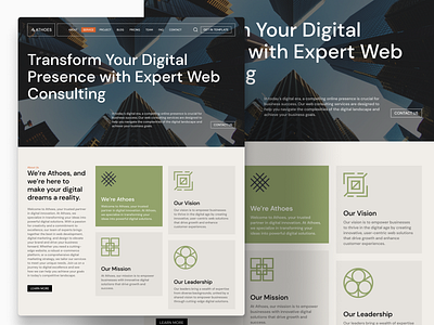 Athoes - Business Consulting Web branding business consulting figma ui ui design web design web template website design