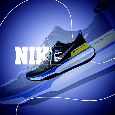 Nike shoe poster graphic design