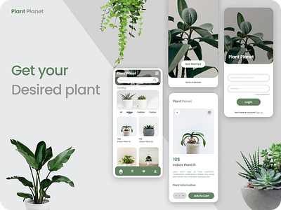 Plant Planet - App UI Design appdesign branding design graphic design illustration logo ui uiux ux