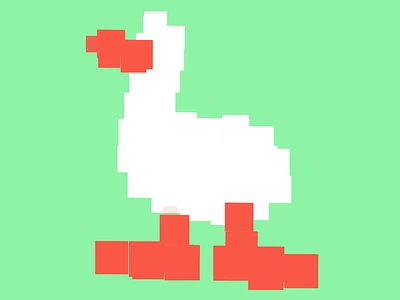 8-bit Goose 8 bit character design design graphic design illustration pixels