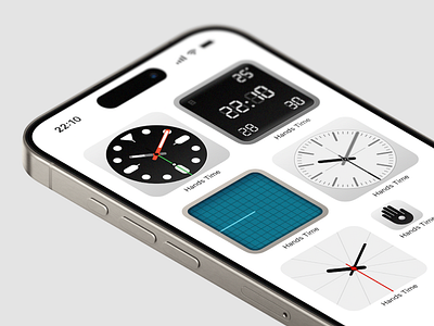 Hands Time - Minimalist Time Widget alarm app applewatch application appstore clock clockwidget design figma sketch time timer timewidget ui watch watches watchface