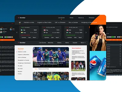 Cricket Website Design analytics app cricket cricket website graphic design score sports sports app sports website website