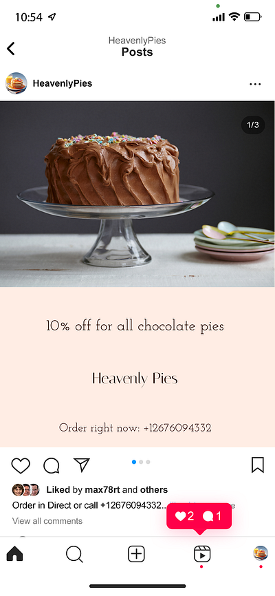 HeavenlyPies branding design graphic design instagram smm