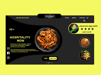 Restaurant Website Poster culinary website digital menu dining experience food blog food delivery food photography food website hospitality website online menu online ordering restaurant advertisement restaurant branding restaurant design restaurant interface restaurant marketing restaurant promotion restaurant website user experience web design website poster