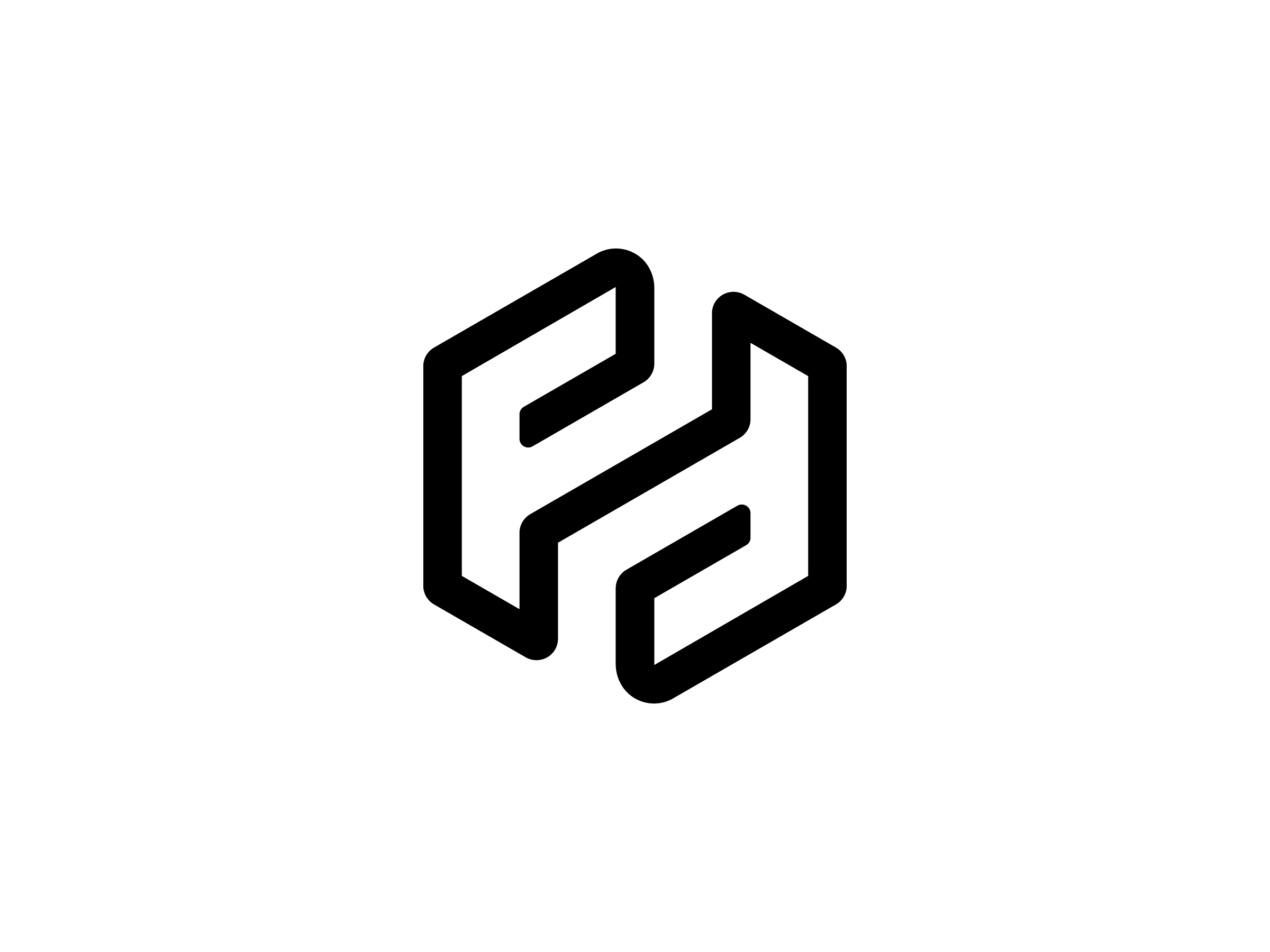 H, Hub Hexagon Logo Concept // For SALE