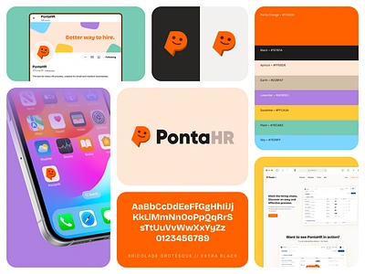 PontaHR – rebranding of an HR tool colors logomark logotype redesign web